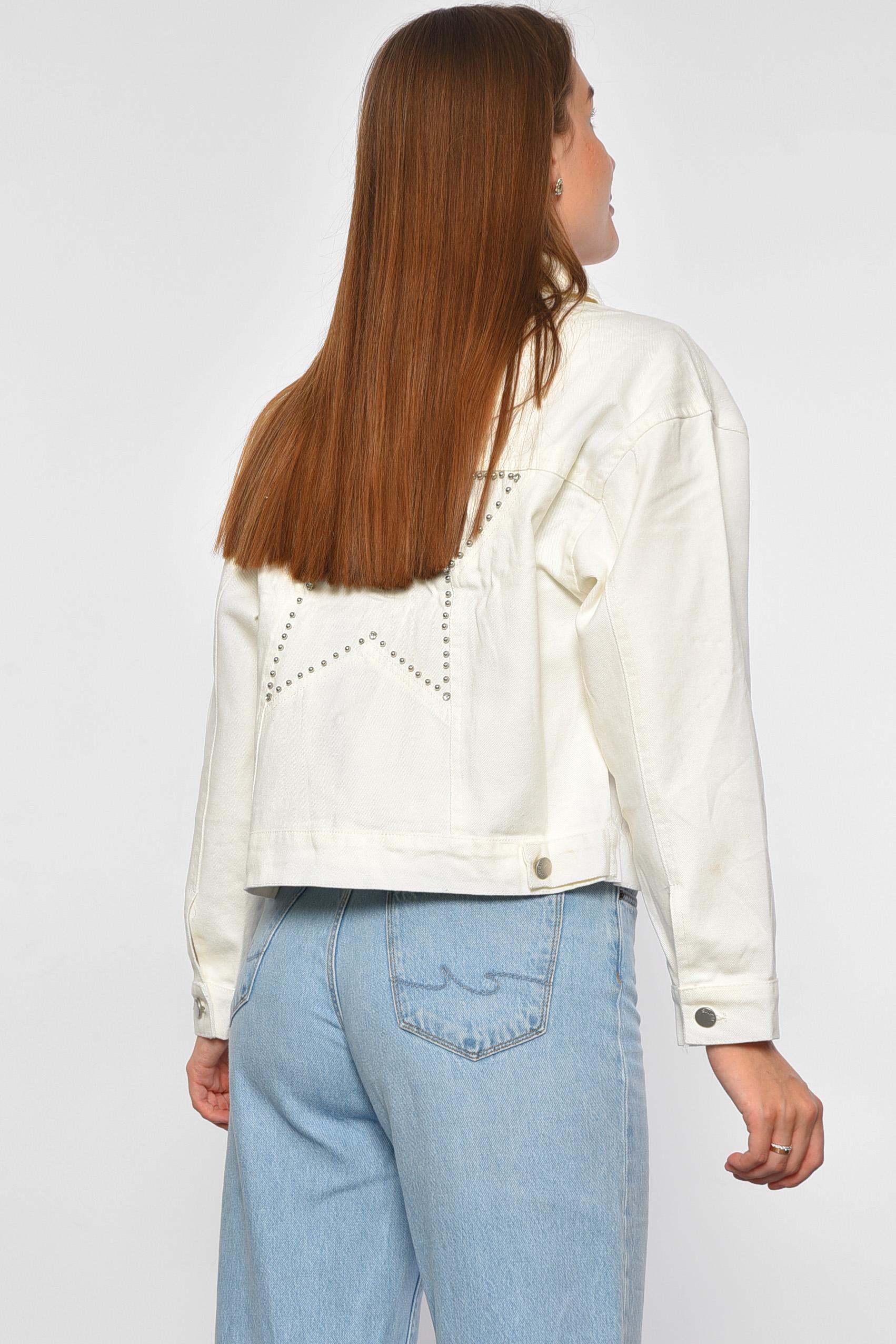 Джинсовка женская L Белый (187206) - фото 3 Джинсовка женская L Белый (187206) - фото 3