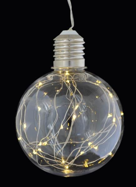 Шар Yes! Fun ⌀ 13 см Прозрачный с LED нитью 25 лампочек Желтый (972711)