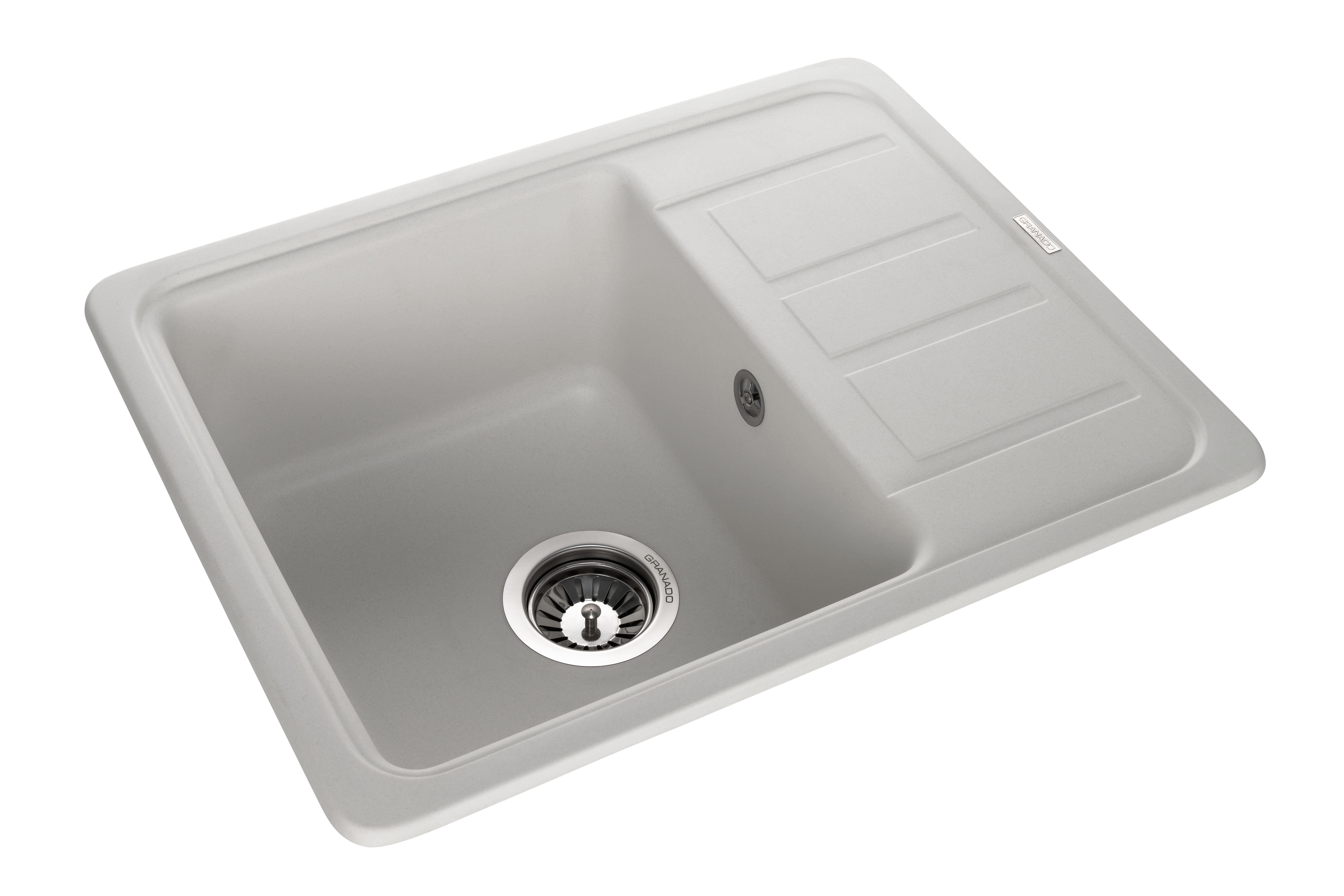 Мойка Granado ALANIS полнокомплектный сифон Nova Plast 574х460 мм White