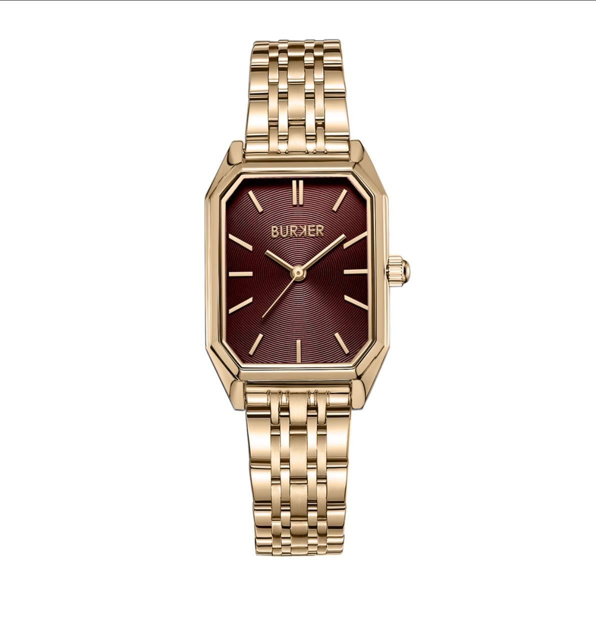 Наручные часы женские Burker Isabell Gold/Burgundy (38427343)