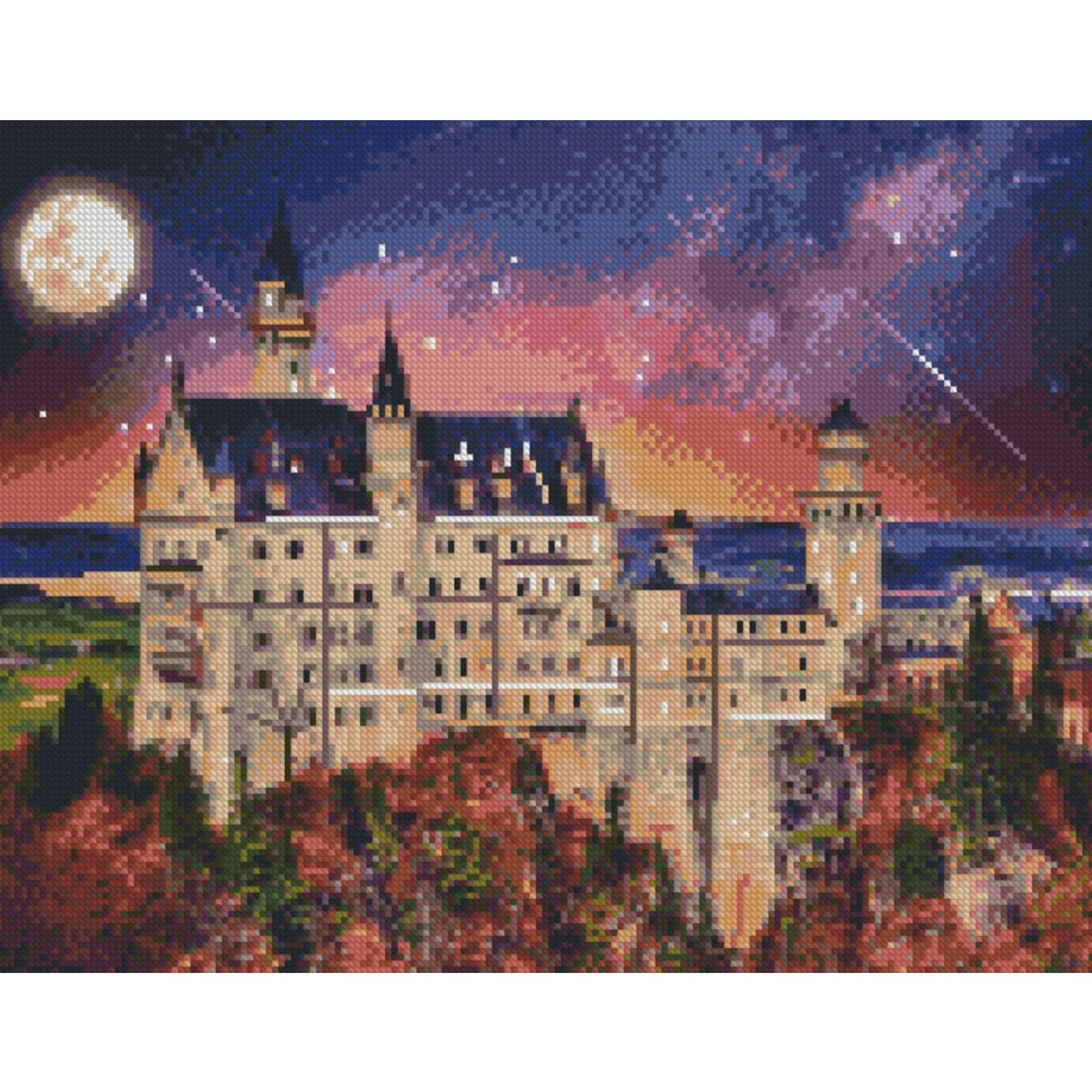 Алмазная мозаика Strateg Волшебный замок Австрии 40х50 см (Str-FA20213)