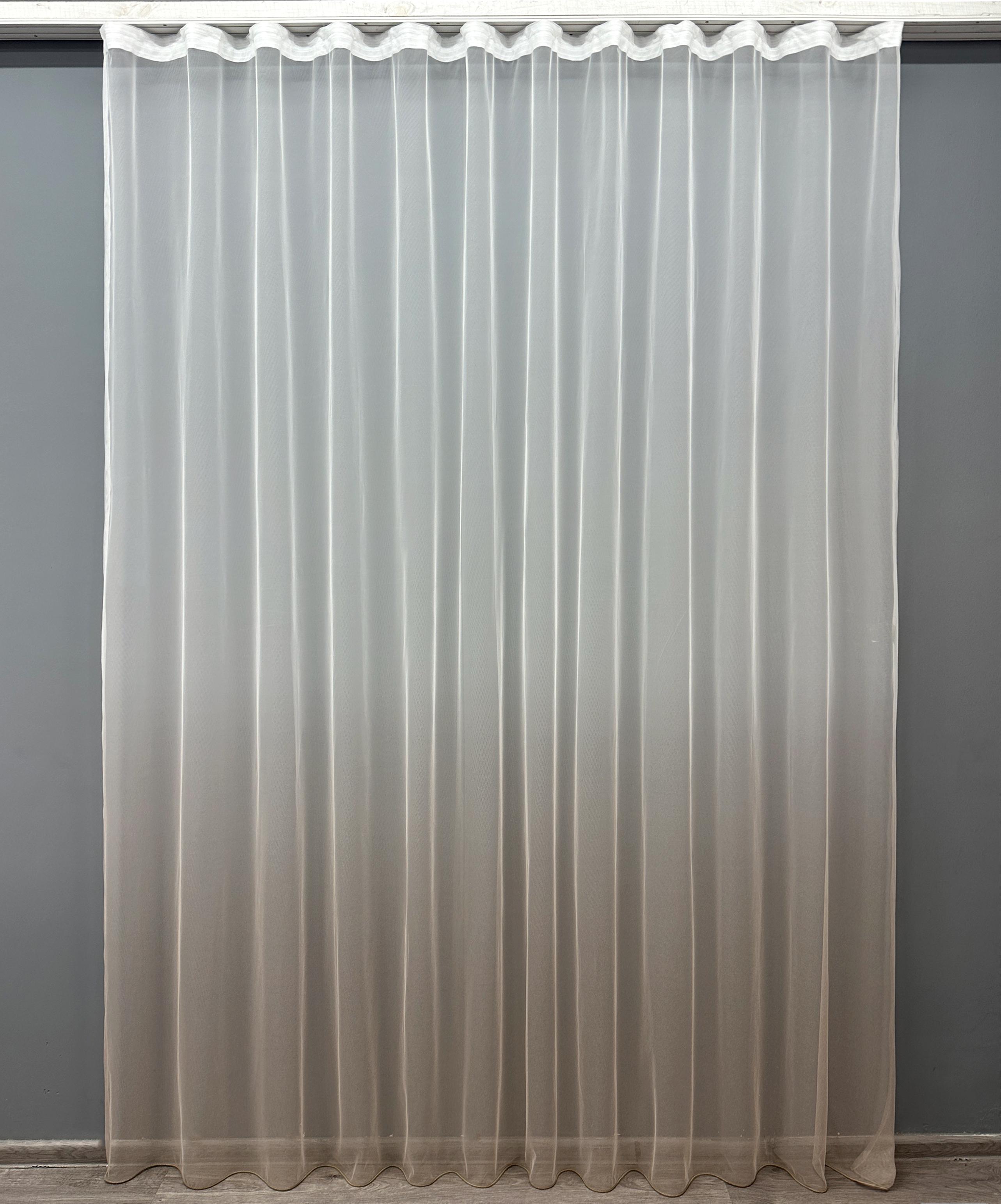 Тюль VR-Textil 1645т Грек-сетка омбре 300х270 см Капучино (42-0625)