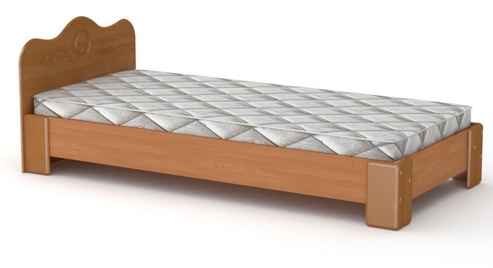 Ліжко односпальне Компаніт-100 МДФ Вільха