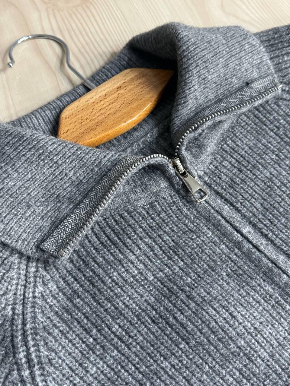 Кардиган женский A-N 1899 свитер на молнии вязаный OS Серый (5411) - фото 2