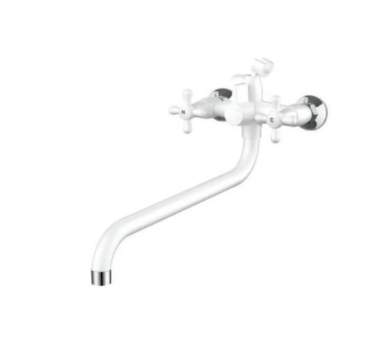Смеситель для ванны PLAMIX Amax-142 White (PM0618)