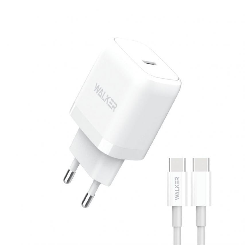 Адаптер Walker 2в1 WH-63 PD_20 W/Data Cable Type-C to Type-C White