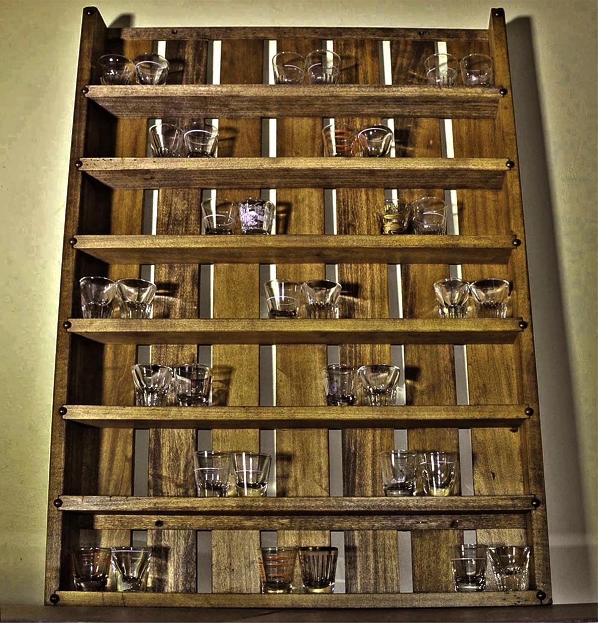 Полка для рюмок из дерева Беруик Мускат (ПДШ-003407)