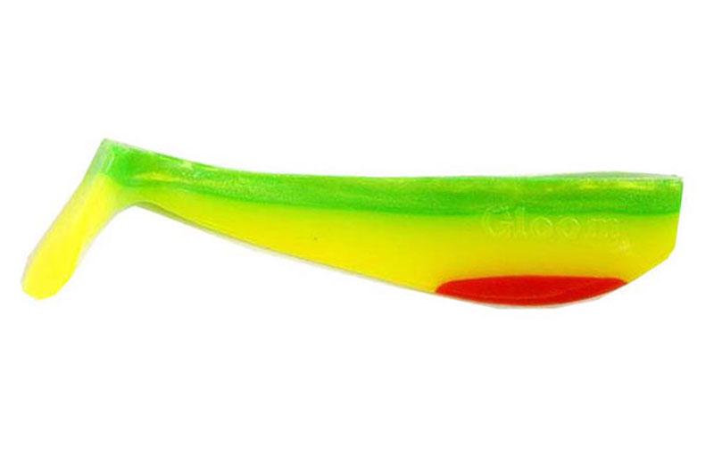 Силиконовый виброхвост Fox Gloom №085 8 см Chartreuse lime/Red (7379)