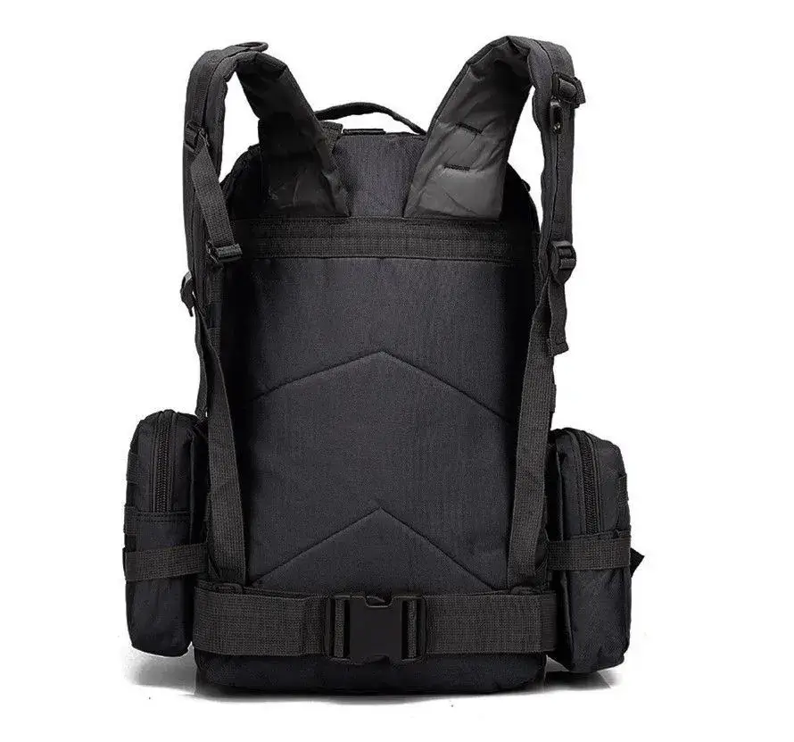 Рюкзак похідний/військовий з підсумками на 50 л 4в1 з системою Molle Black (1004-black) - фото 3 Рюкзак похідний/військовий з підсумками на 50 л 4в1 з системою Molle Black (1004-black) - фото 3
