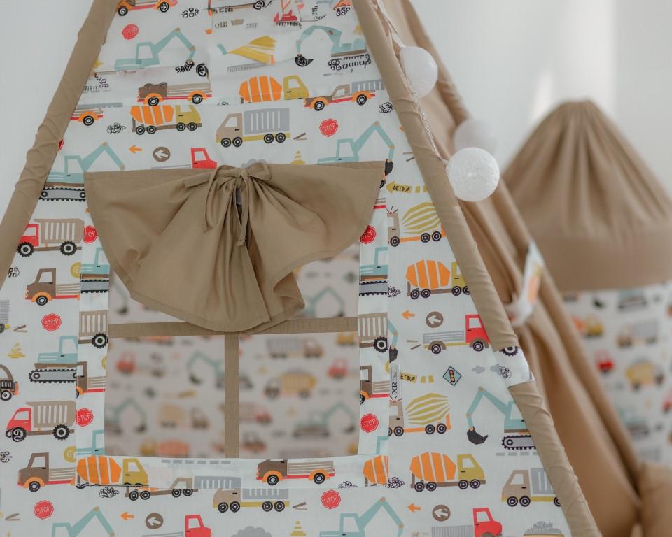 Вігвам дитячий Машинки з матрацом бон бон і подушками з кошиком - фото 5 Вігвам дитячий Машинки з матрацом бон бон і подушками з кошиком - фото 5