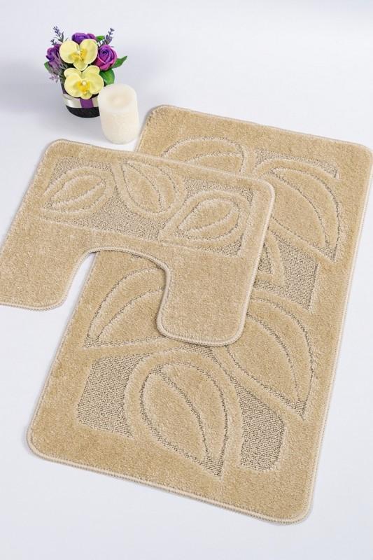 Комплект ковриков в ванную комнату Confetti Flora 50х80/50х40 см Бежевый (10557454)