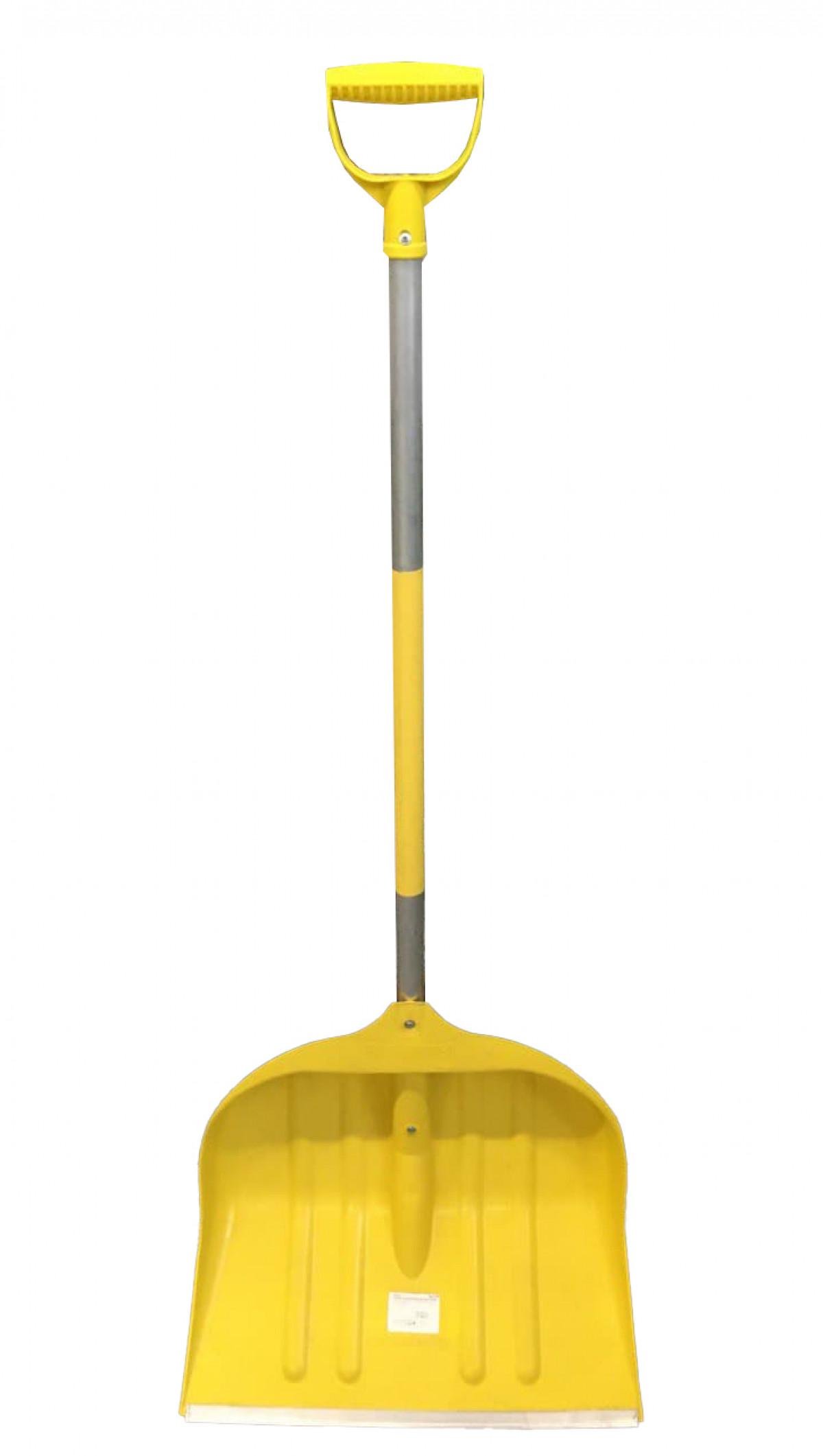 Лопата для прибирання снігу АBC велика з держаком та ручкою Жовтий