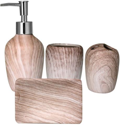 Набір аксесуарів Бук для ванної кімнати 4 пр. кераміка (ST-888-06-026)