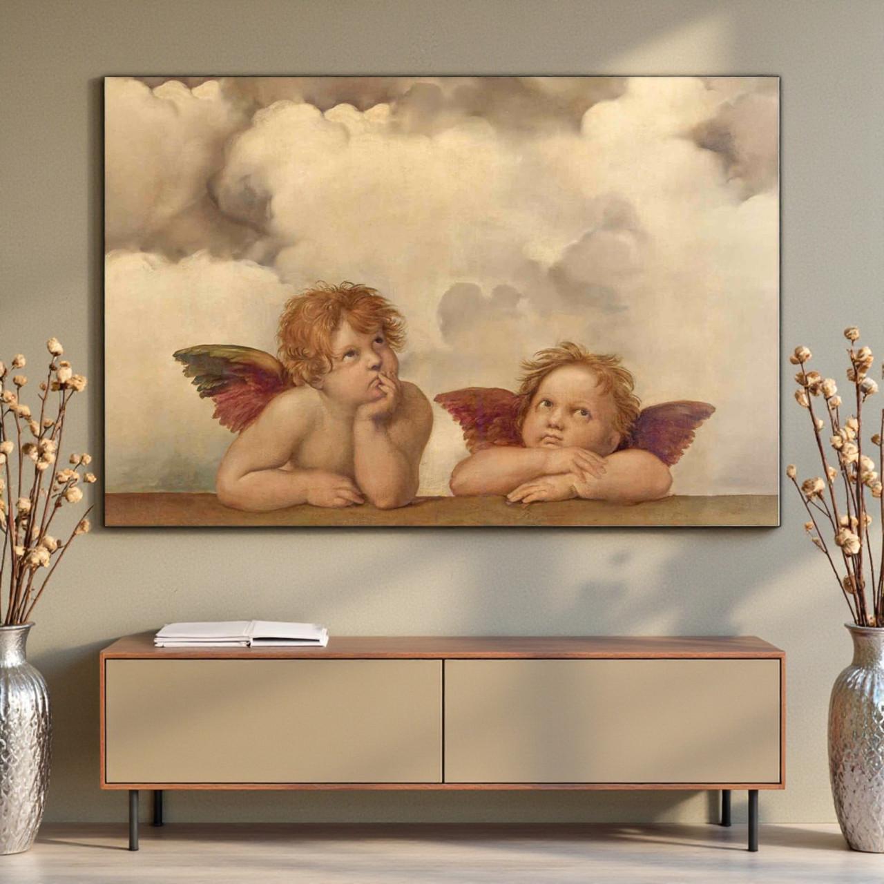 Картина Студия Дерева Ольха Ангелочки Рафаэля 60х40 см (2845910730)