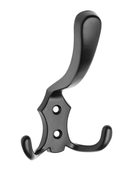 Гачок для одягу настінний GTV А0-K24 металевий 122х78х76 мм Чорний (24789081) - фото 1