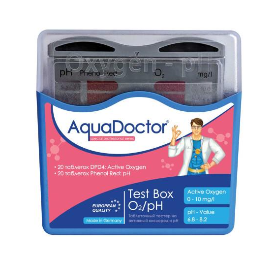 Тестер пігулковий AquaDoctor Test Box O2/pH для басейну (8984860) - фото 1