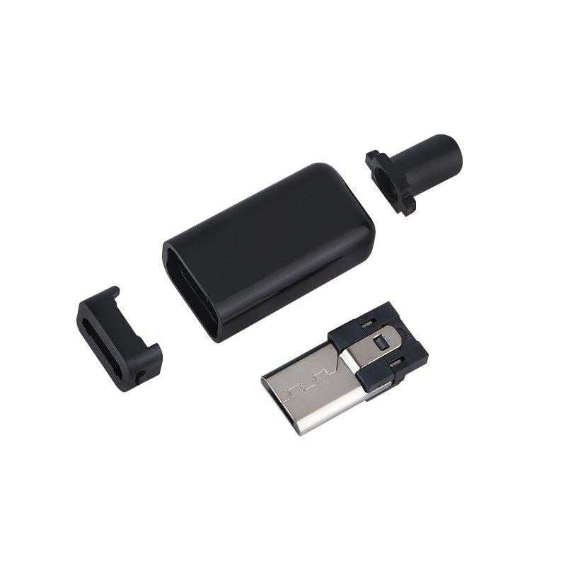 Штекер MicroUSB на кабель в корпусе (A447004) Штекер MicroUSB на кабель в корпусе (A447004)