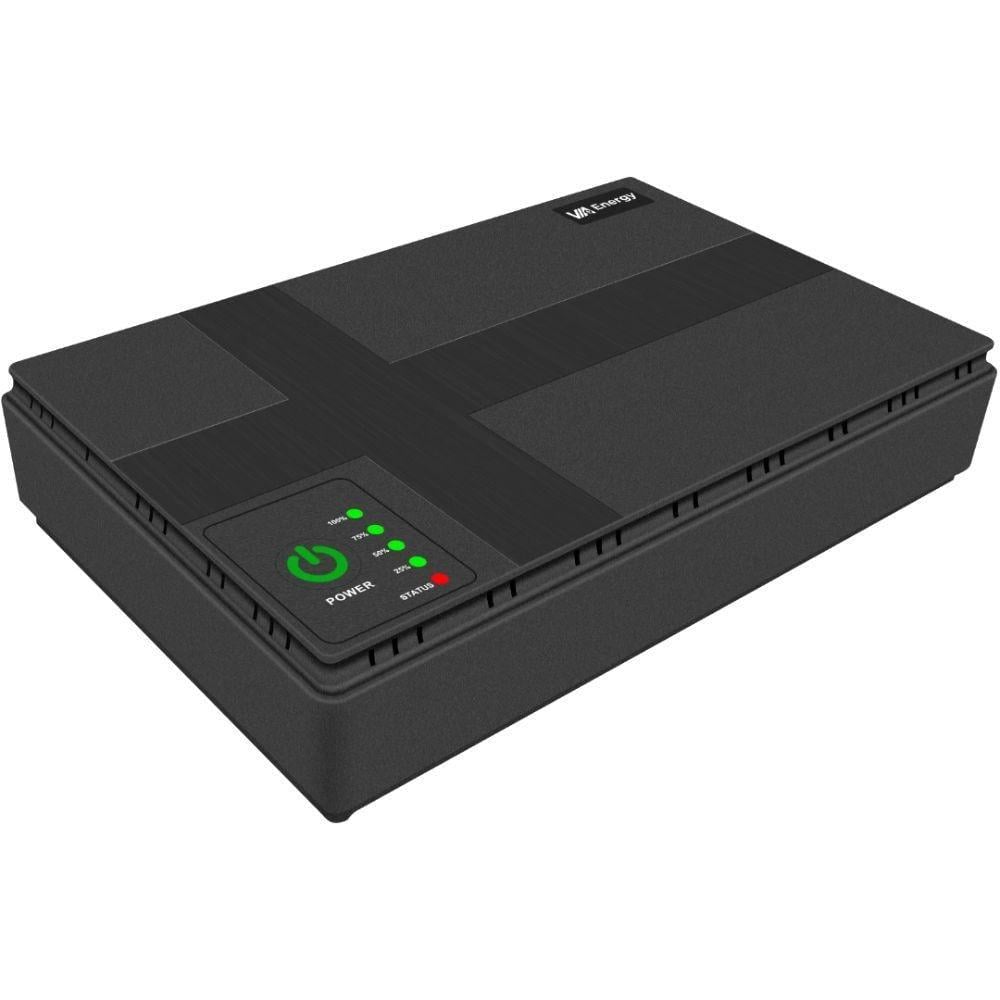 Источник бесперебойного питания VIA Energy Mini UPS для роутера 18 Вт 10400 mAh ИБП для интернет/камер PoE и 5/9/12 В