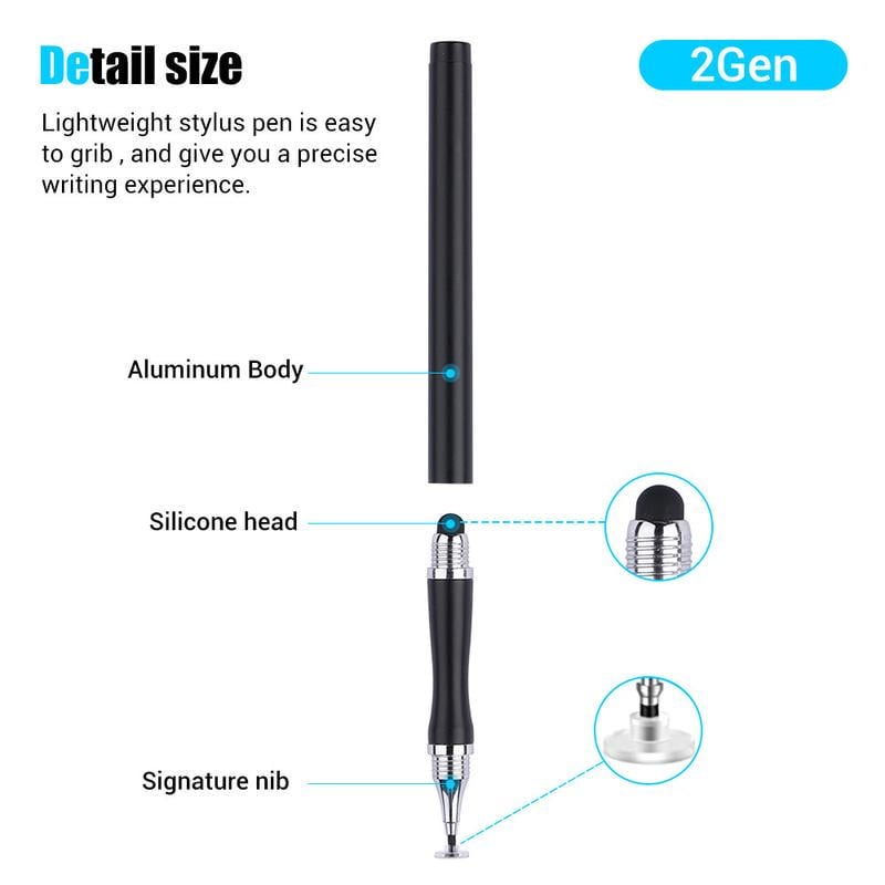 Стилус двосторонній універсальний 2в1 Чорний - фото 4 Стилус двосторонній універсальний 2в1 Чорний - фото 4