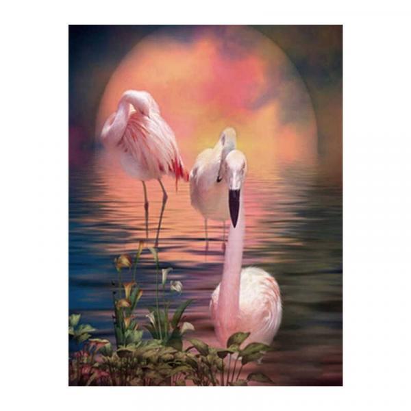 Алмазна мозаїка TK Group Фламінго в тіні 40х30 см з рамкою в коробці (GB76968-mt)