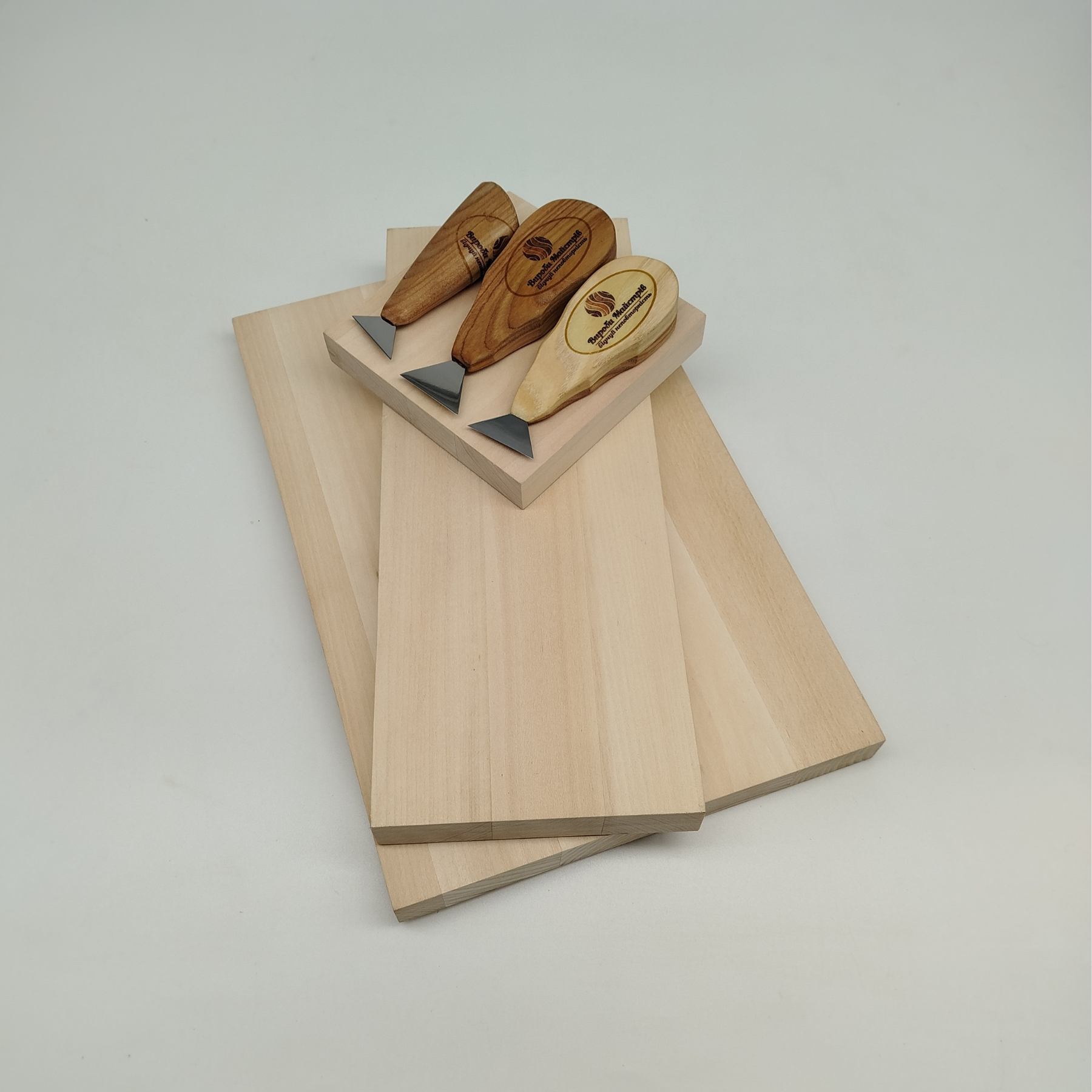 Набір для геометричного різьблення по дереву 3 дошки/3 різаки (33740829)