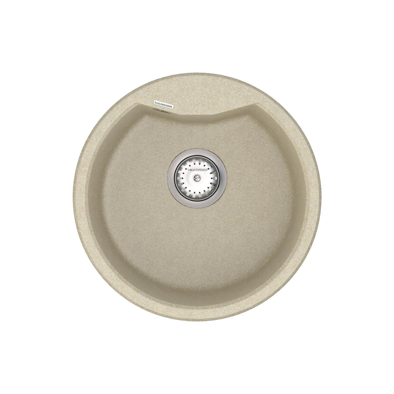 Кухонна мийка з сифоном Vena VMR 01.48 Beige