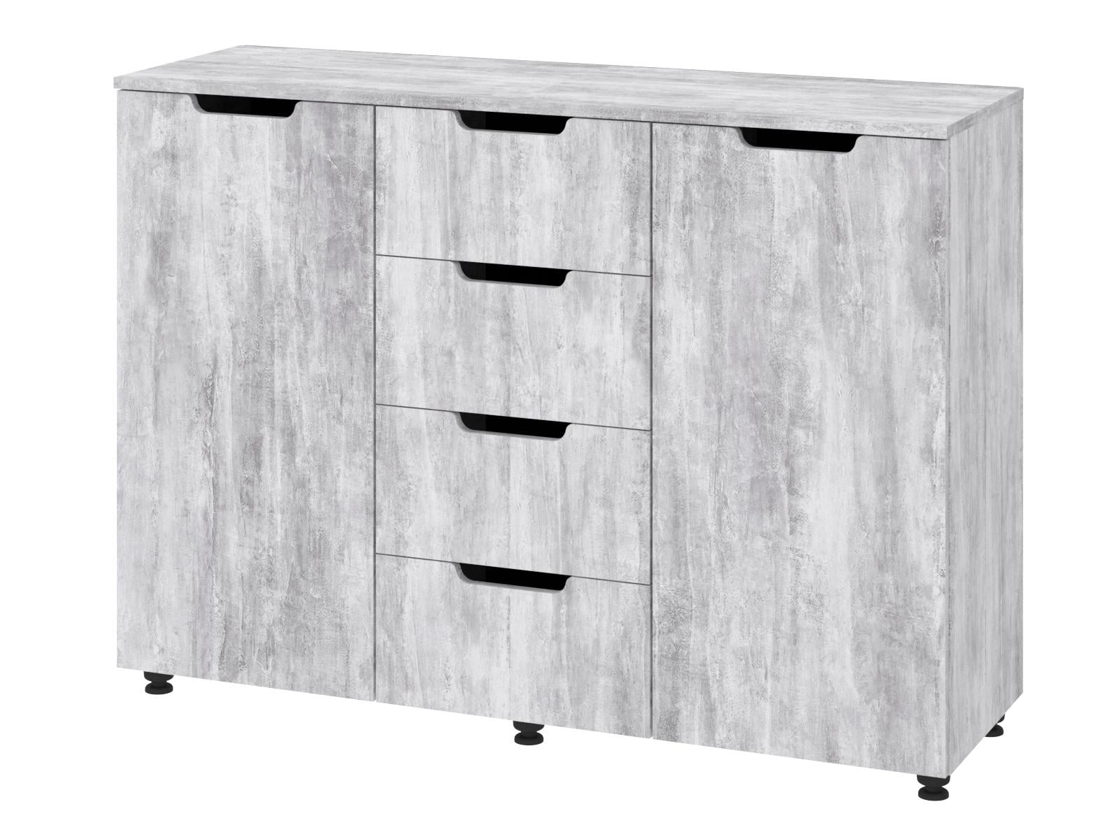 Комод с ящиками PEHOTIN ЭКО К-4+2 ДСП 120х38х87,5 см Бетон (PN-100621)