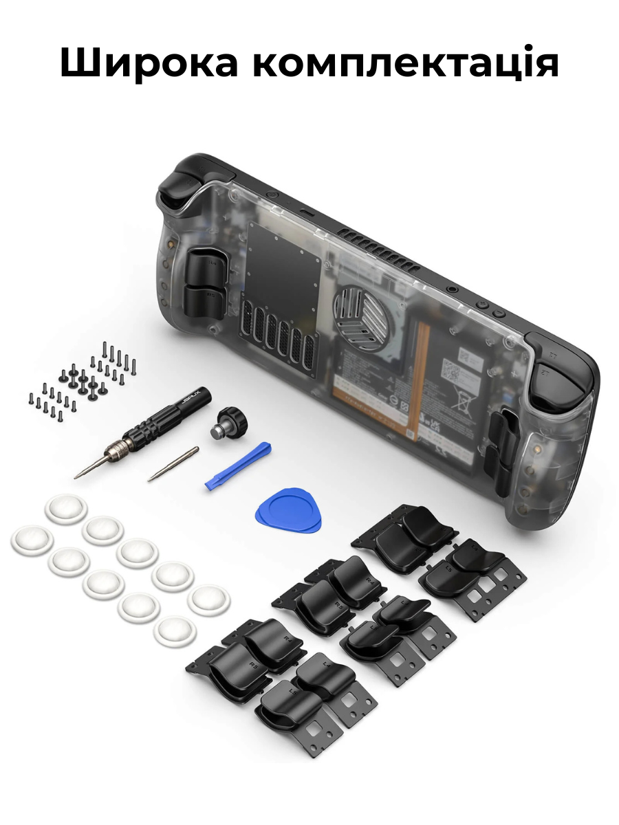 Задняя панель с дополнительной вентиляцией JSAUX для Steam Deck LCD & OLED PC0106D Прозрачный (6126755803426) - фото 2