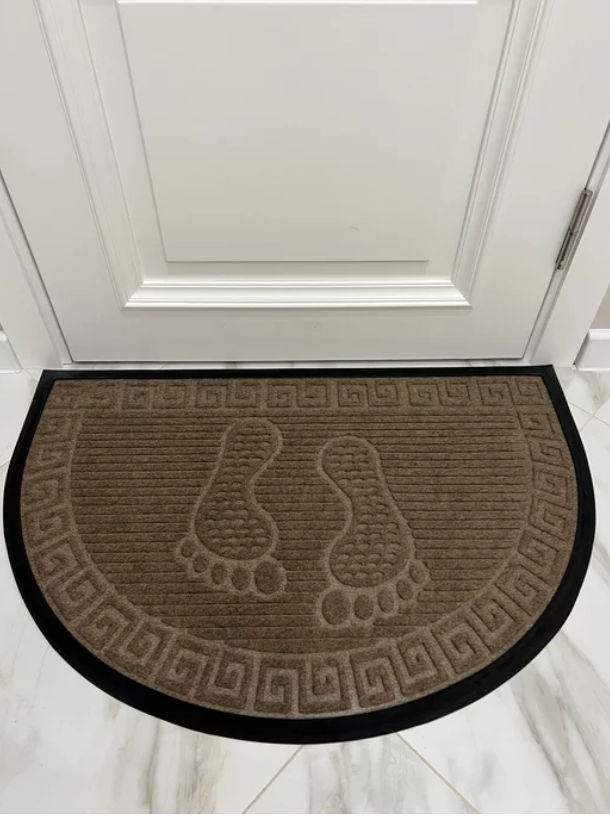 Грязезащитный коврик в коридор с ворсом полукруглый 60х90 см (2021146794)