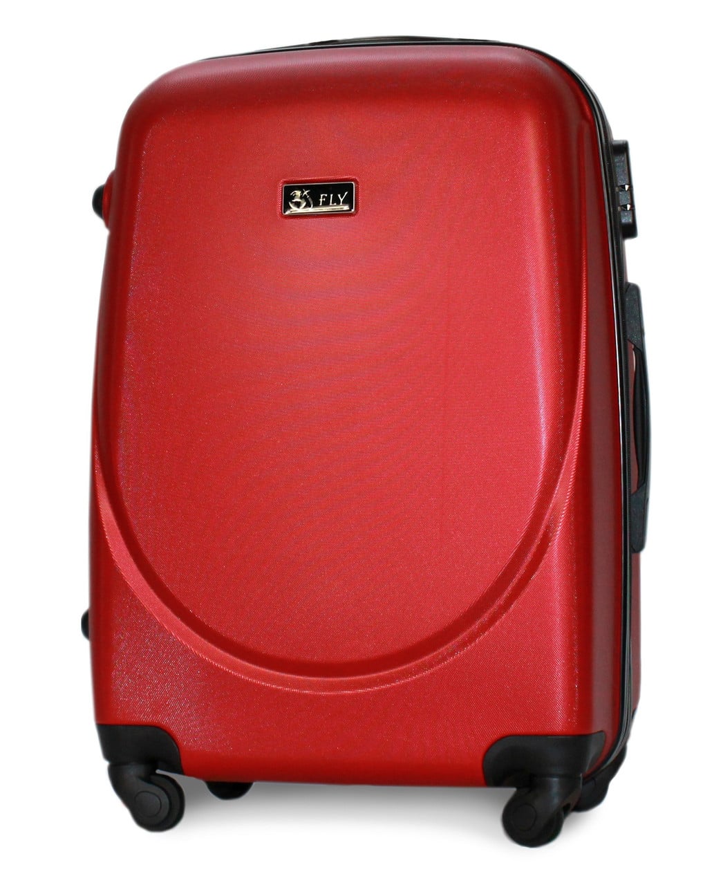 Валіза пластикова Fly 310 середня на 4 колесах 65х44х27 см 60 л Червоний