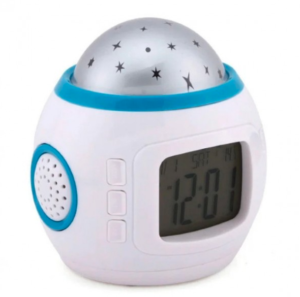 Нночник проектор звездного неба с будильником UKC 1038
