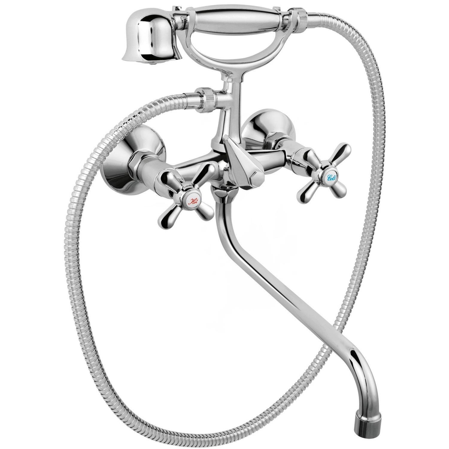 Смеситель для ванны Ferro Retro XR11A двухвентильный Хром (175024)