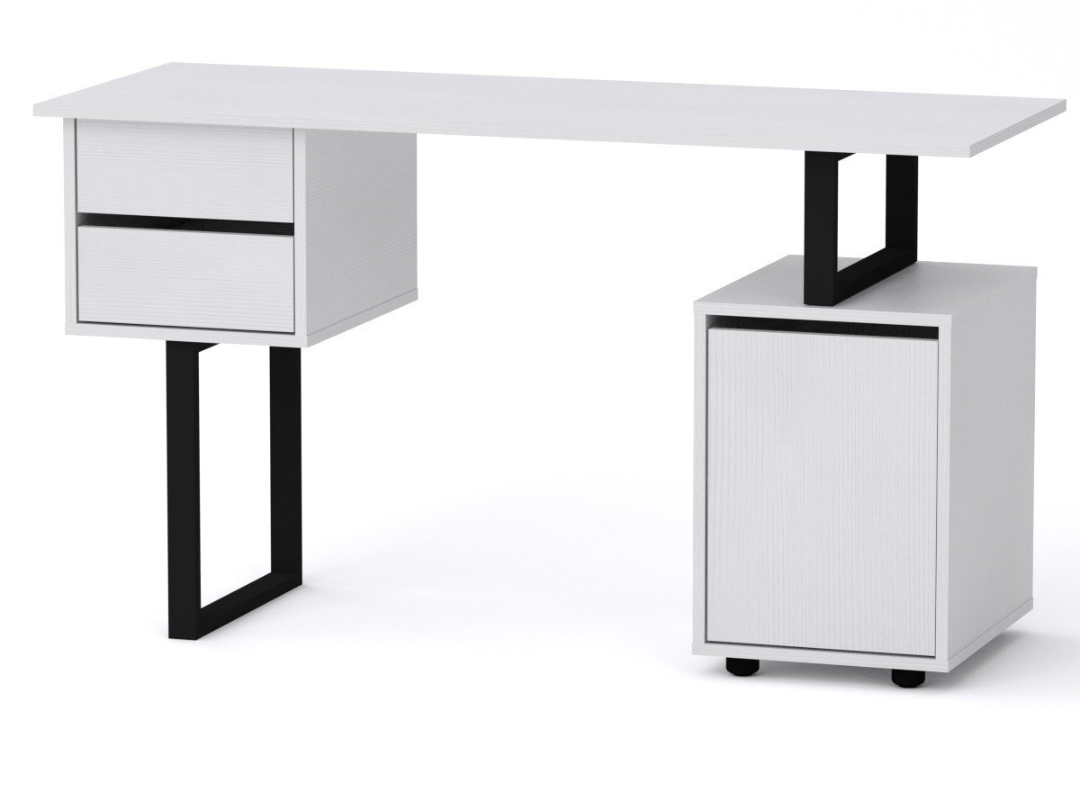 Стіл письмовий Компаніт Лофт 4 130х50х72,8 см Альба білий (61851c2ebf788663f50d8688)