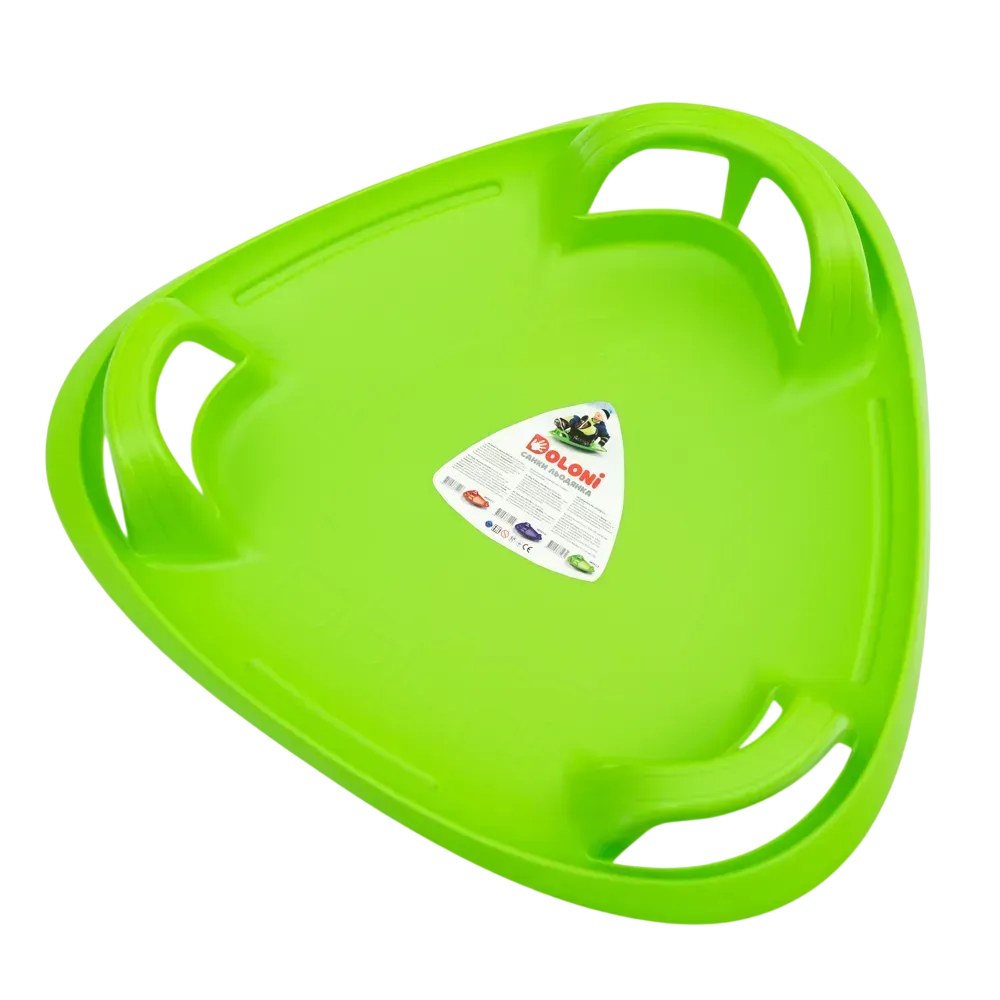 Санки-ледянка Doloni из пластика 62х64х12 см Салатовый (150-98-06551/3)