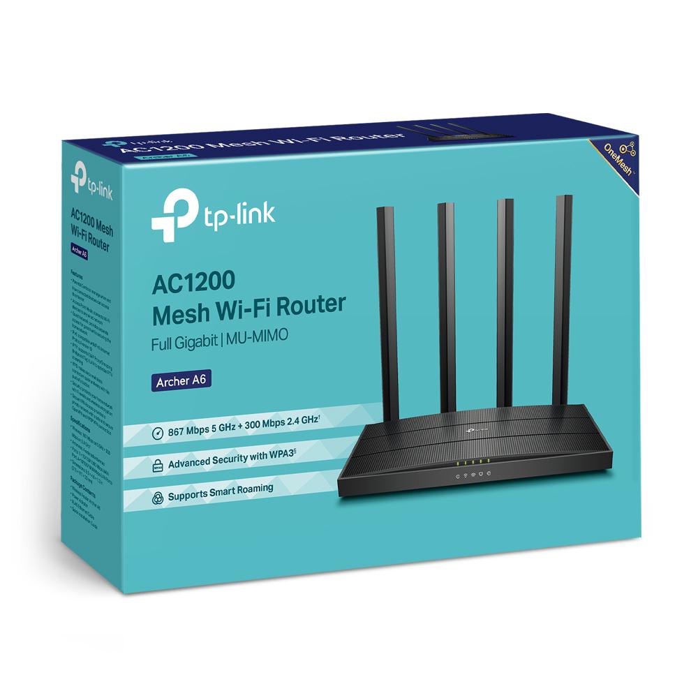 Маршрутизатор TP-Link Archer A6 AC1200 Dual-Band Wi-Fi (12773860) - фото 4