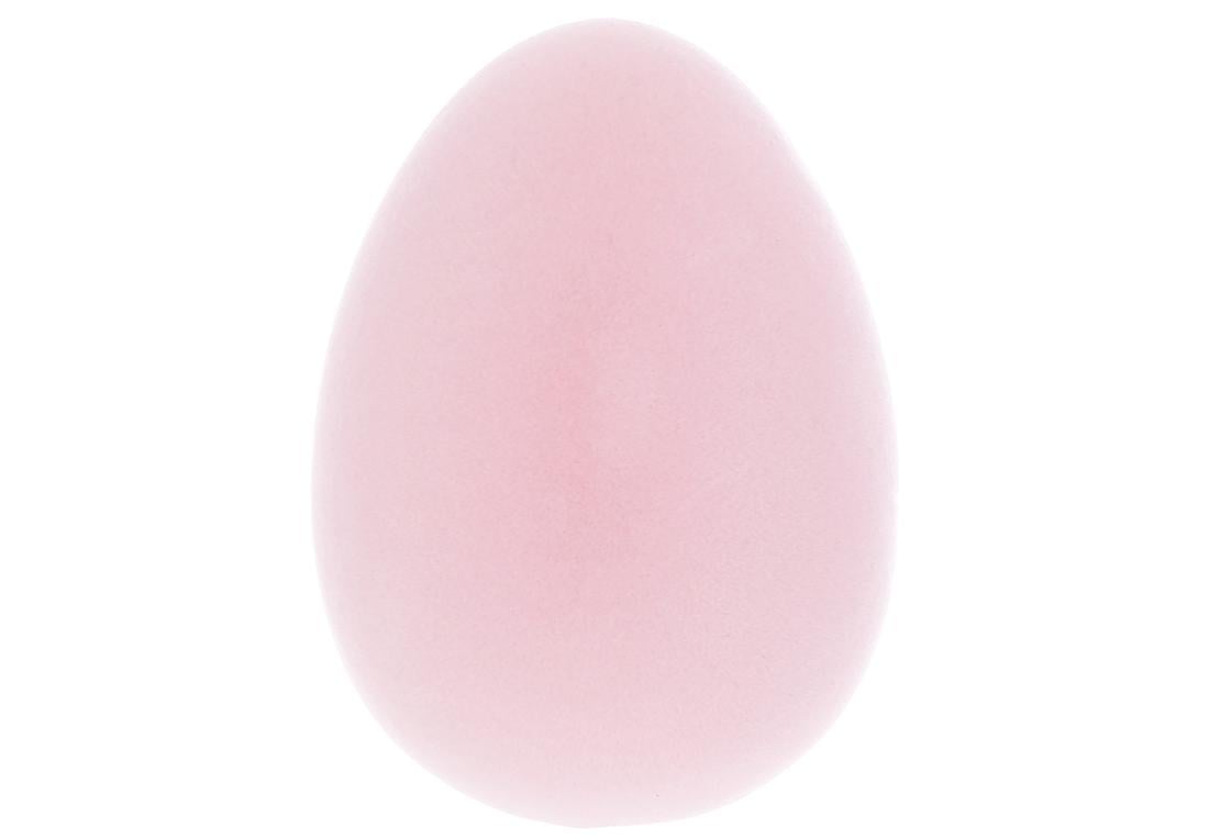 Набор яиц декоративных BonaDi с флоковым напылением 13 см 6 шт. Розовый (113-083)