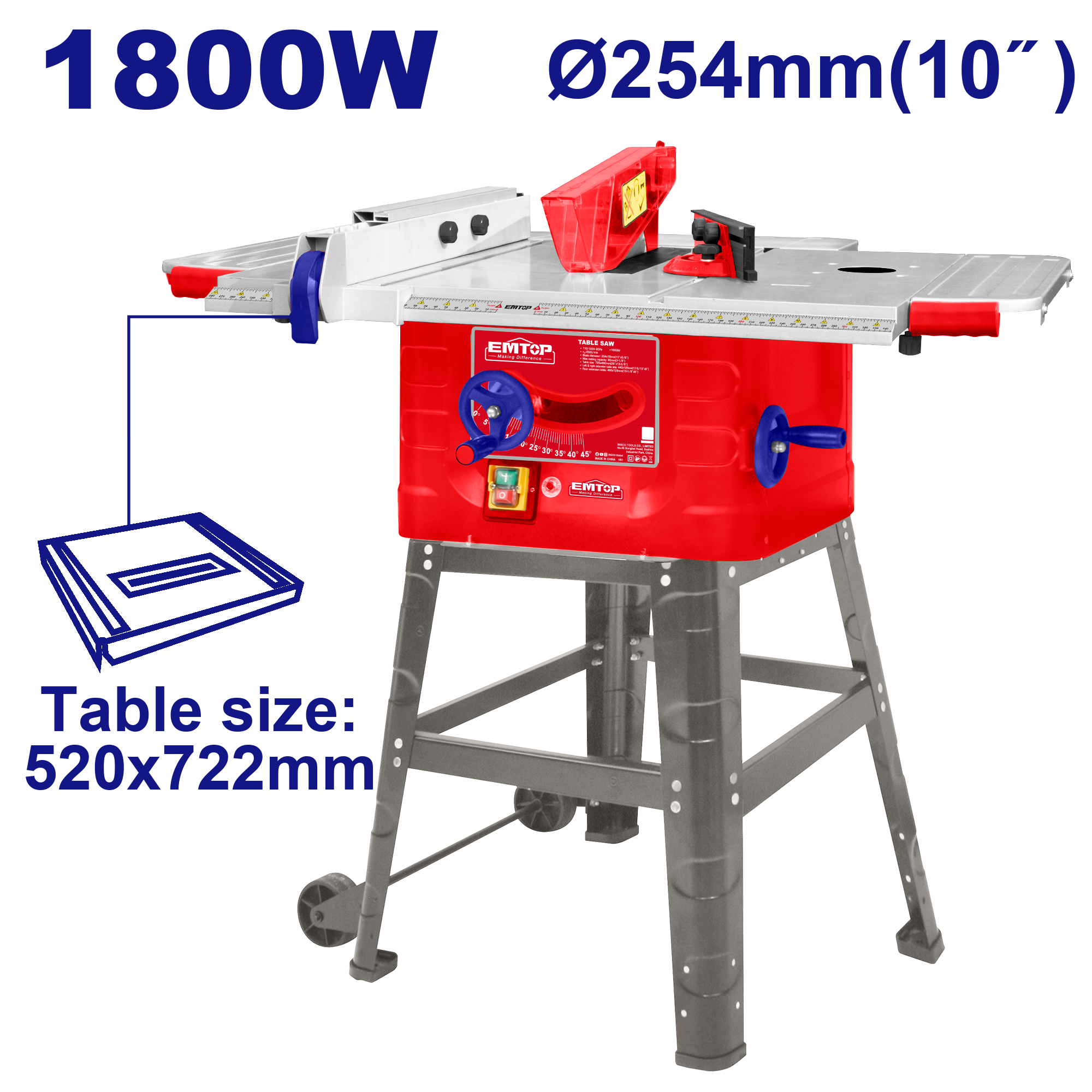 Пила циркулярна EMTOP EMSW180028 - фото 2