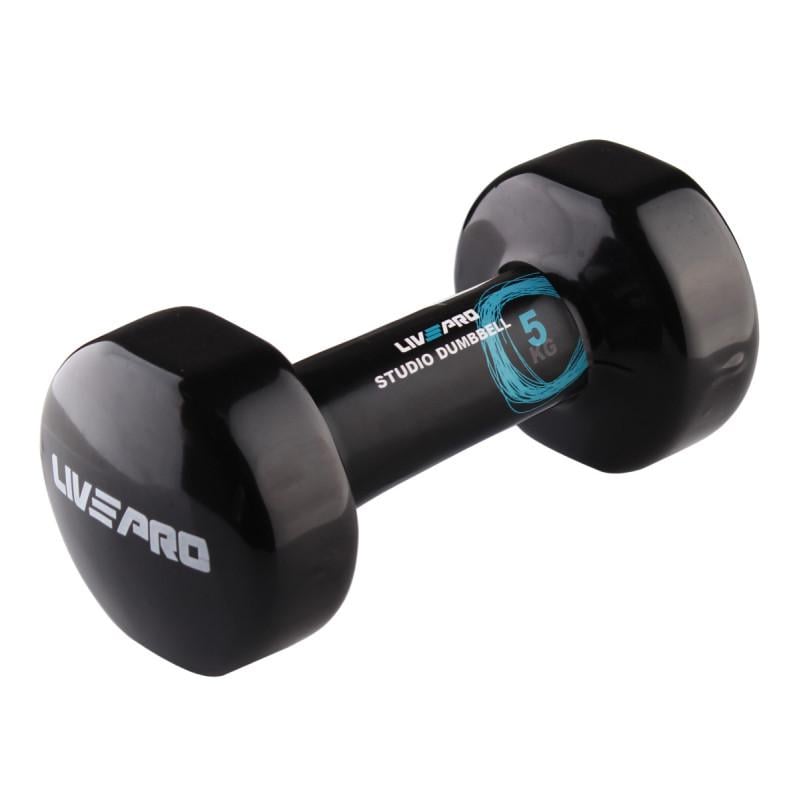 Гантель вінілова Studio Dumbbell LivePro 1 шт. (LP8076-5 yavs L)