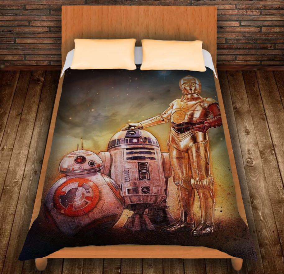 Плед с 3D принтом Star Wars Роботы 150х200 см (epi_0050)