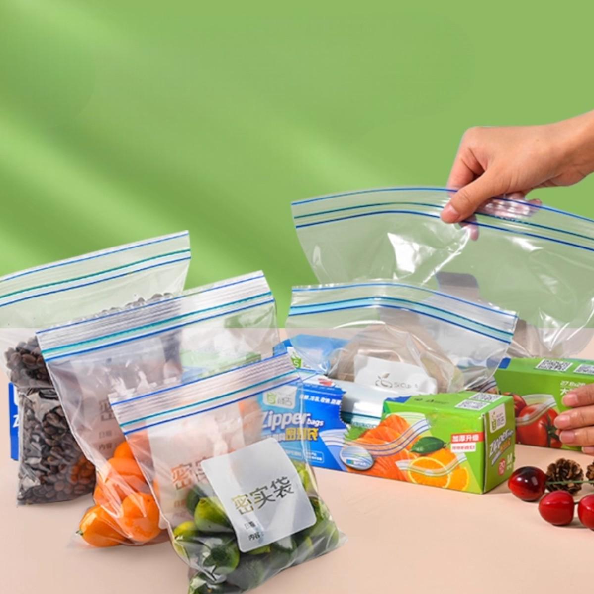 Пакеты с замком Zip-Lock Zipper Bag для хранения продуктов 16х15 см 30 шт. (R98225-S) - фото 2 Пакеты с замком Zip-Lock Zipper Bag для хранения продуктов 16х15 см 30 шт. (R98225-S) - фото 2