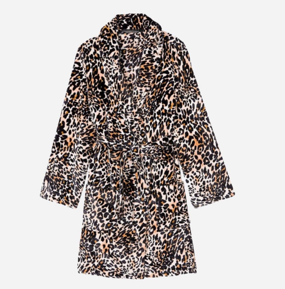 Халат плюшевый Victoria’s Secret Plush Robe Leo XS/S Леопардовый - фото 3