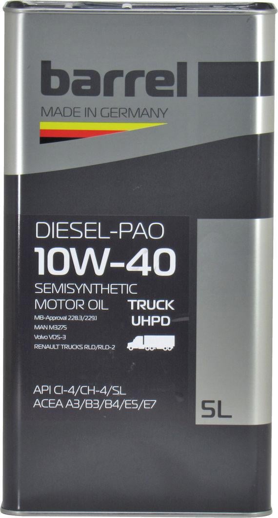 Моторне мастило Barrel Diesel-pao Truck Uhpd дизель 10W-40 5 л (1400279)