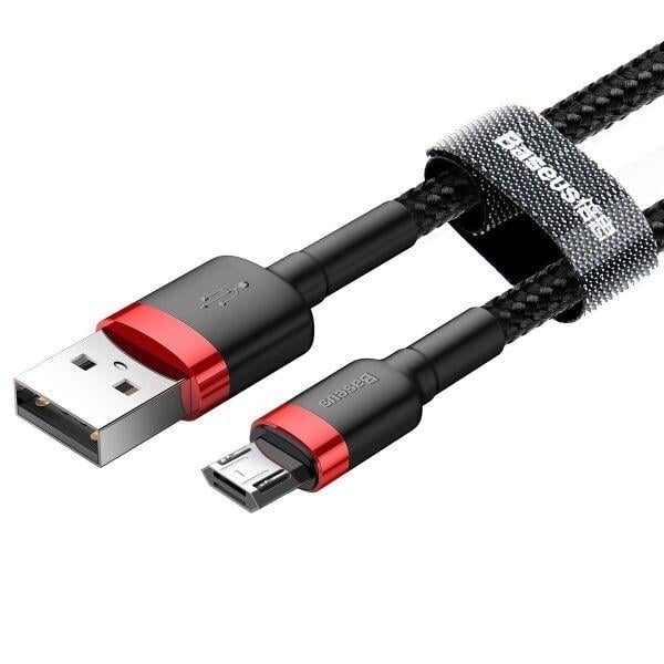 Кабель Baseus Cafule Micro USB 2,4A 1 м Red/black - фото 3