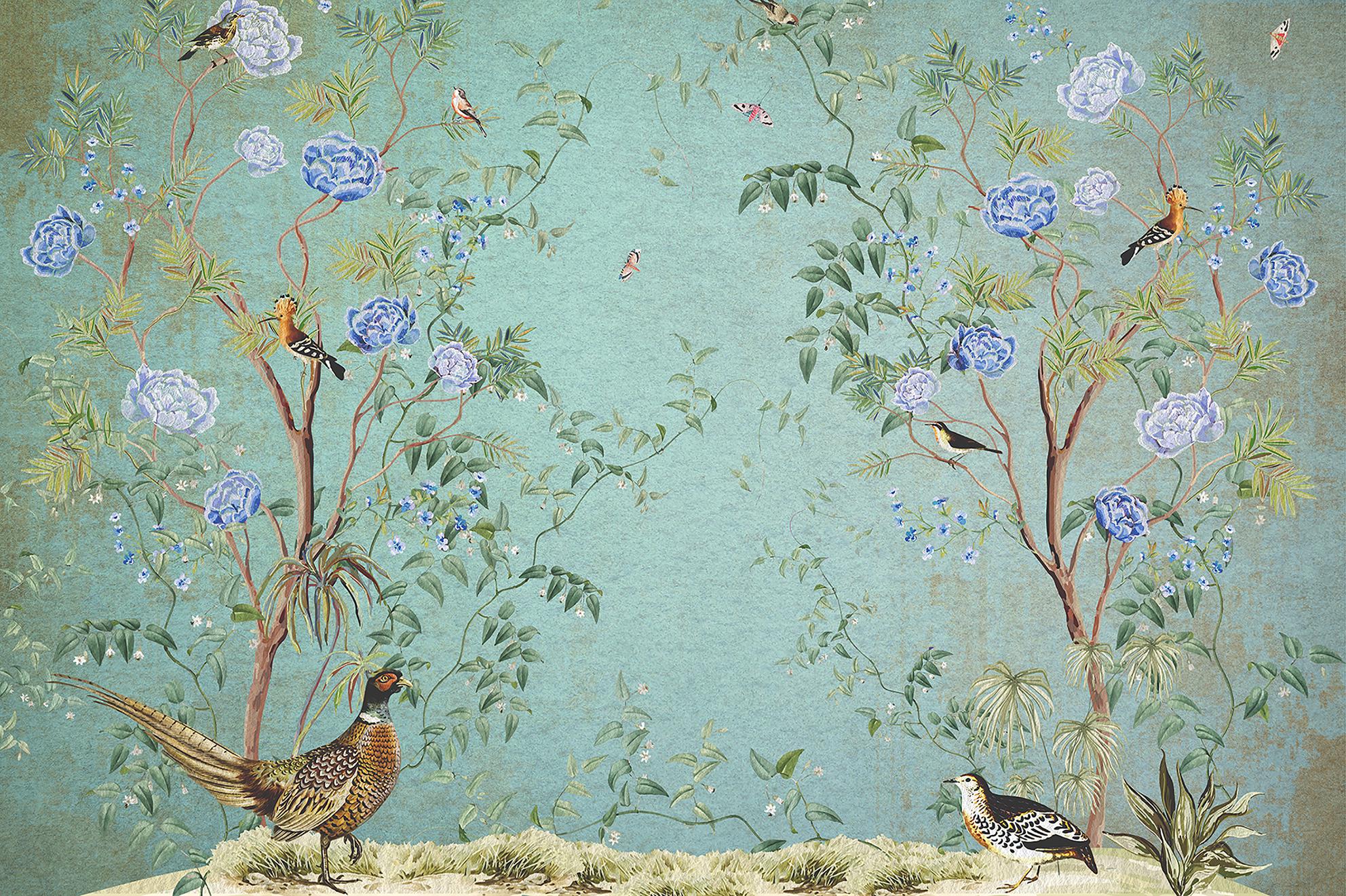 Фотообои флизелиновые Upstream Мятный сад 285х190 см (VINT-031/4)