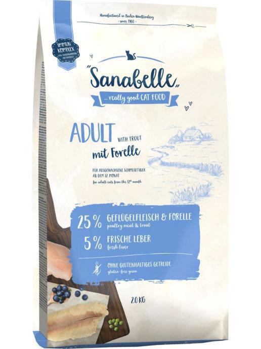 Корм сухий Sanabelle with Trout для дорослих кішок з фореллю 2 кг - фото 1 Корм сухий Sanabelle with Trout для дорослих кішок з фореллю 2 кг - фото 1