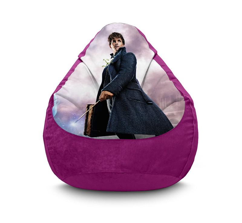 Кресло мешок iPuff Fantastic Beasts Флок XL 80x110 см Фиолетовый