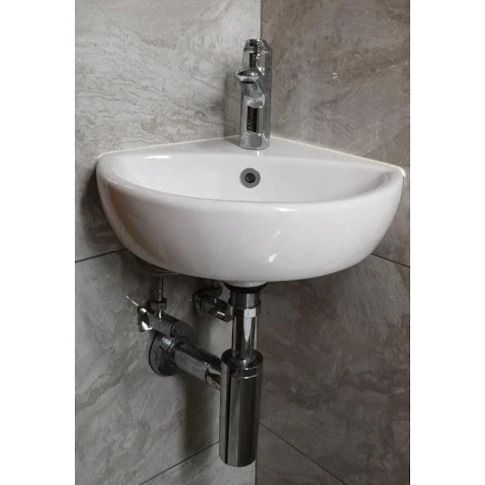 Умывальник угловой Geberit Selnova 41,4х16,4х41,2 см Белый (TK-500.326.01.5) - фото 2