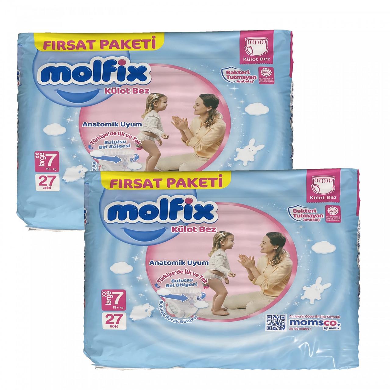 Підгузки-трусики дитячі Molfix 7 XXL 19+ кг 54 шт. (2038101338) - фото 2