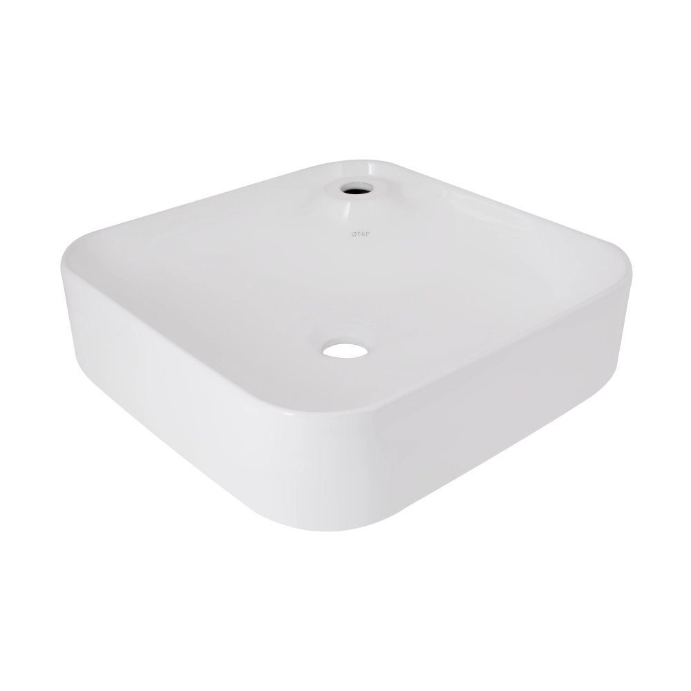 Раковина накладная Qtap Stork 430x430x125 квадратная White (46769)