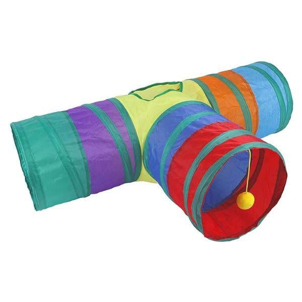 Тоннель для кошек M00703 с помпоном Разноцветный (26226855)